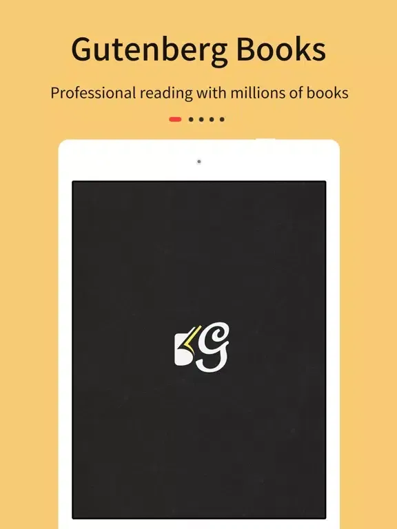 Capturas de tela do Gutenberg Books iPad 