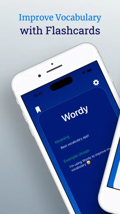 Captures d'écran de Wordy: Vocabulary Flashcards