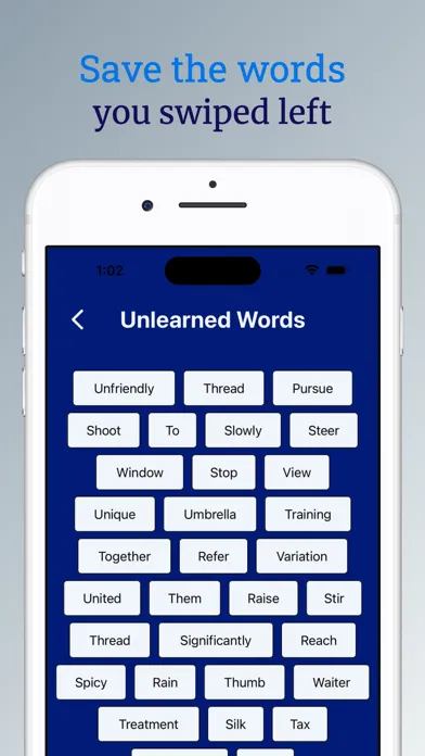 Captures d'écran de Wordy: Vocabulary Flashcards