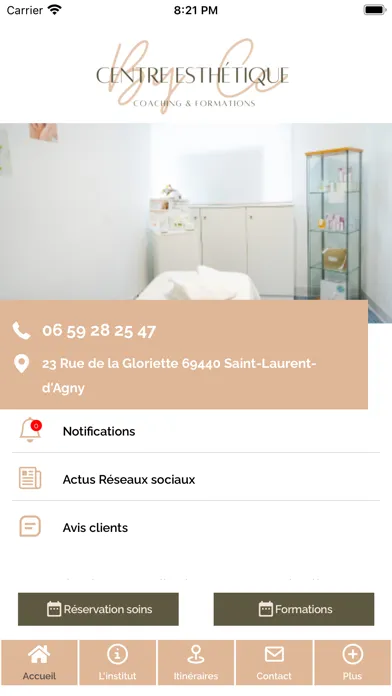 Tangkapan skrin Centre Dermo Esthetique