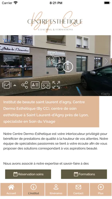 Tangkapan skrin Centre Dermo Esthetique