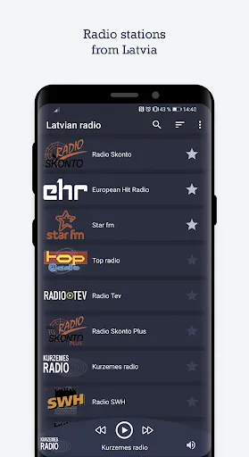 Tangkapan layar Online Latvian Radio