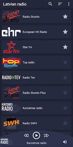 Tangkapan layar Online Latvian Radio