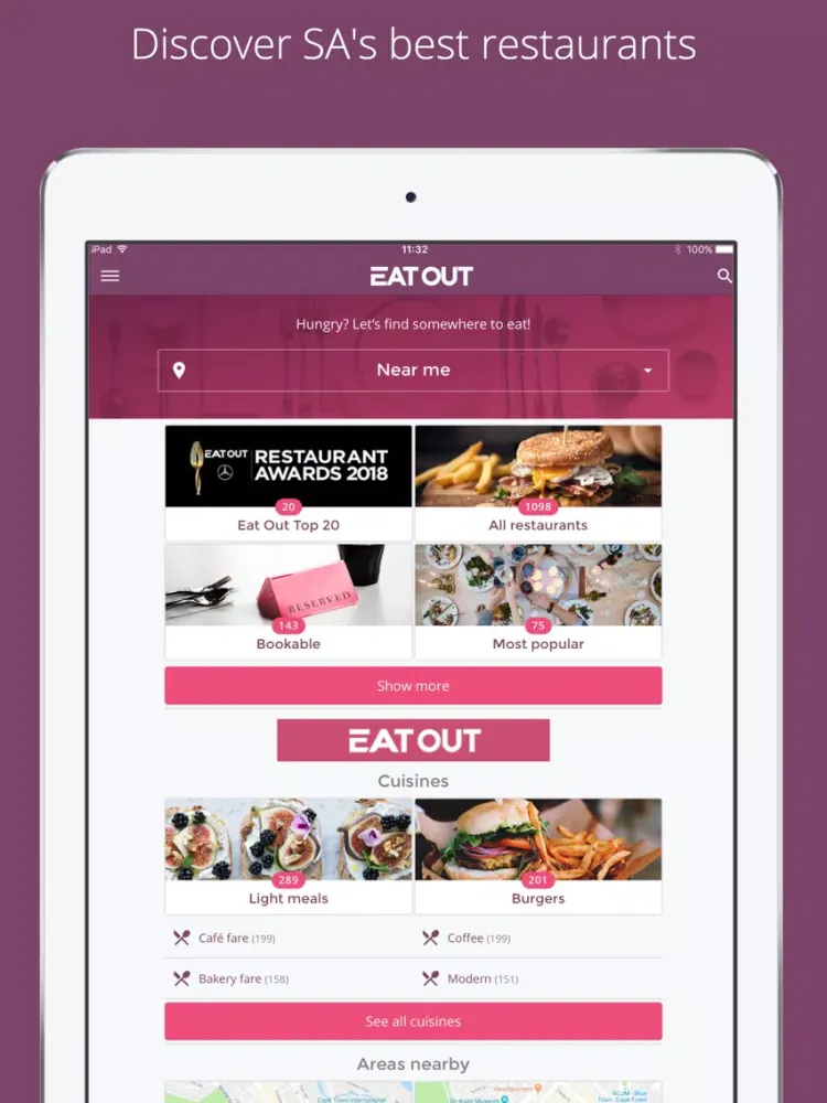 Capturas de pantalla de Eat Out - Restaurant Bookings iPad 