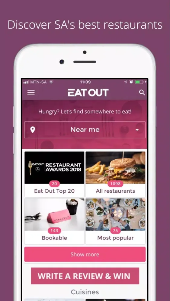 Capturas de pantalla de Eat Out - Restaurant Bookings