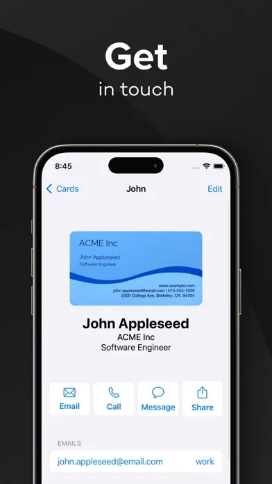 Capturas de tela do ScanBox: Business Card Scanner