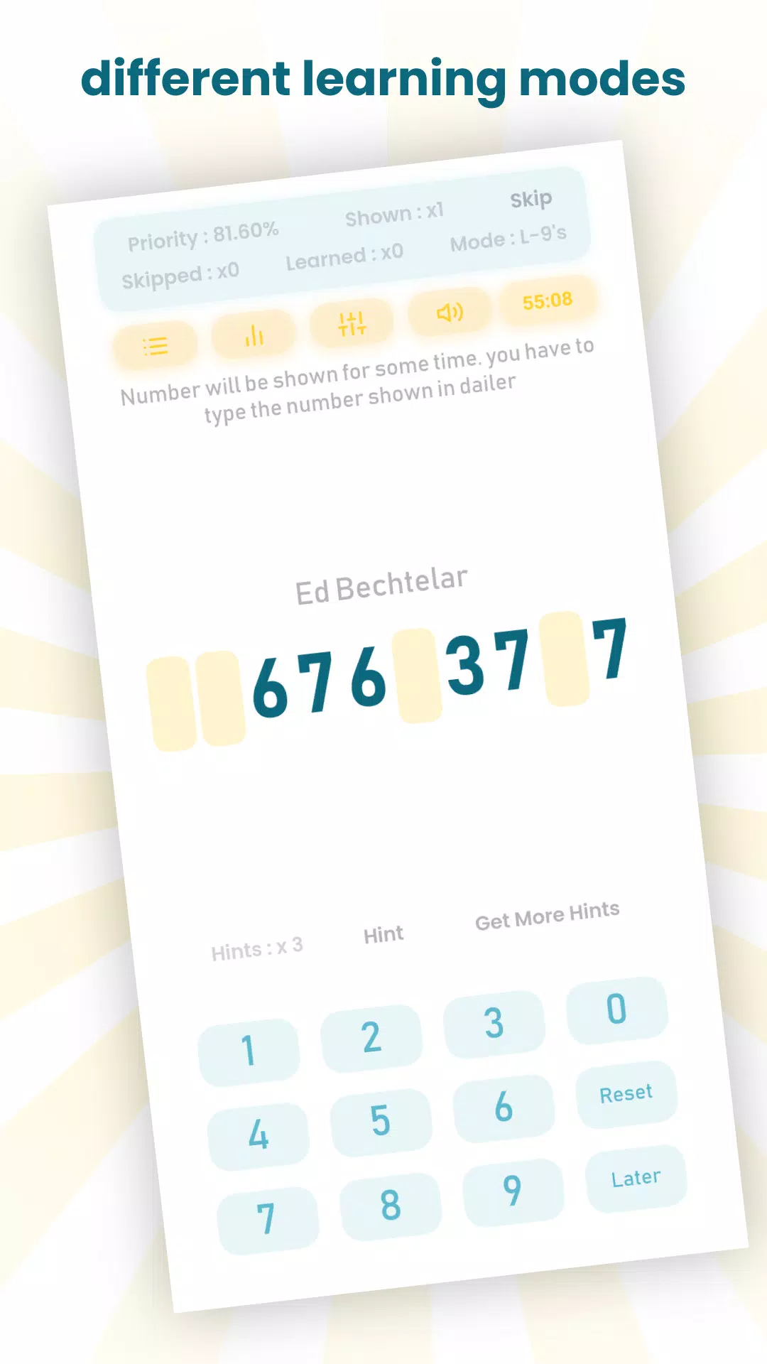 Save to brain : Number memory Screenshots
