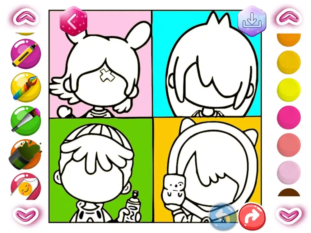 Toca Coloring outfit ideas iPad 应用截图