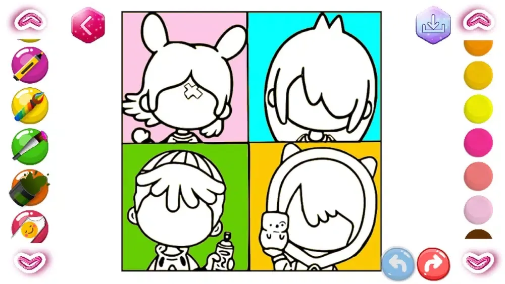 Toca Coloring outfit ideas应用截图