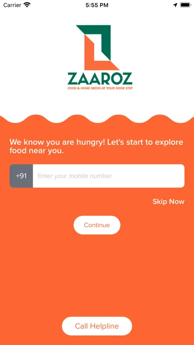 Скриншоты Zaaroz Food Ordering App
