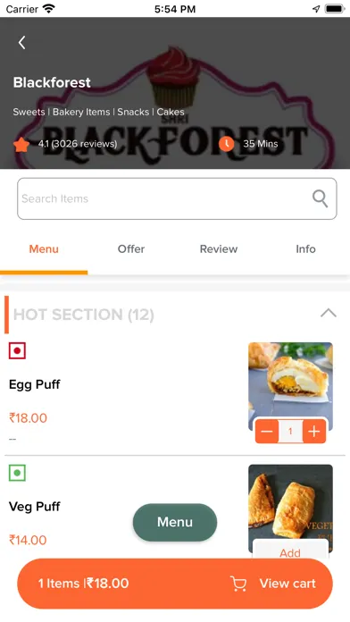 Скриншоты Zaaroz Food Ordering App