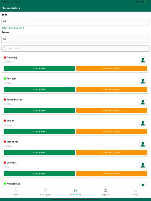 Zaaroz Manager App iPad  Screenshots