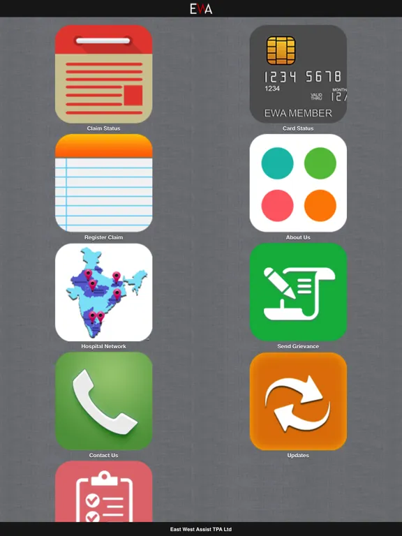 Ảnh chụp màn hình của East West Assist TPA iPad 