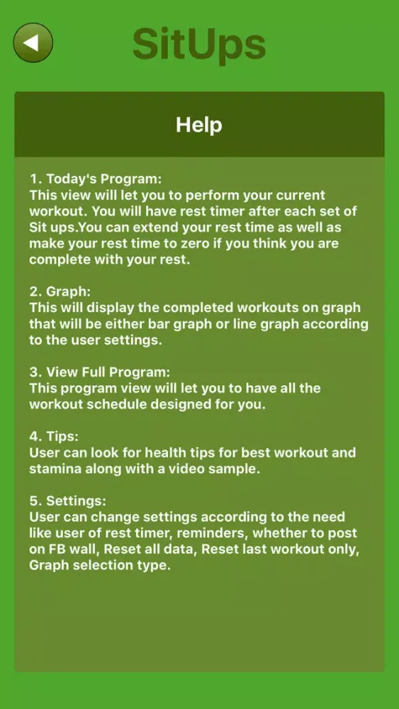 Captures d'écran de Situps Fitness Workout