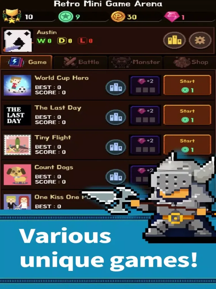 Retro Mini Game Arena iPad  स्क्रीनशॉट