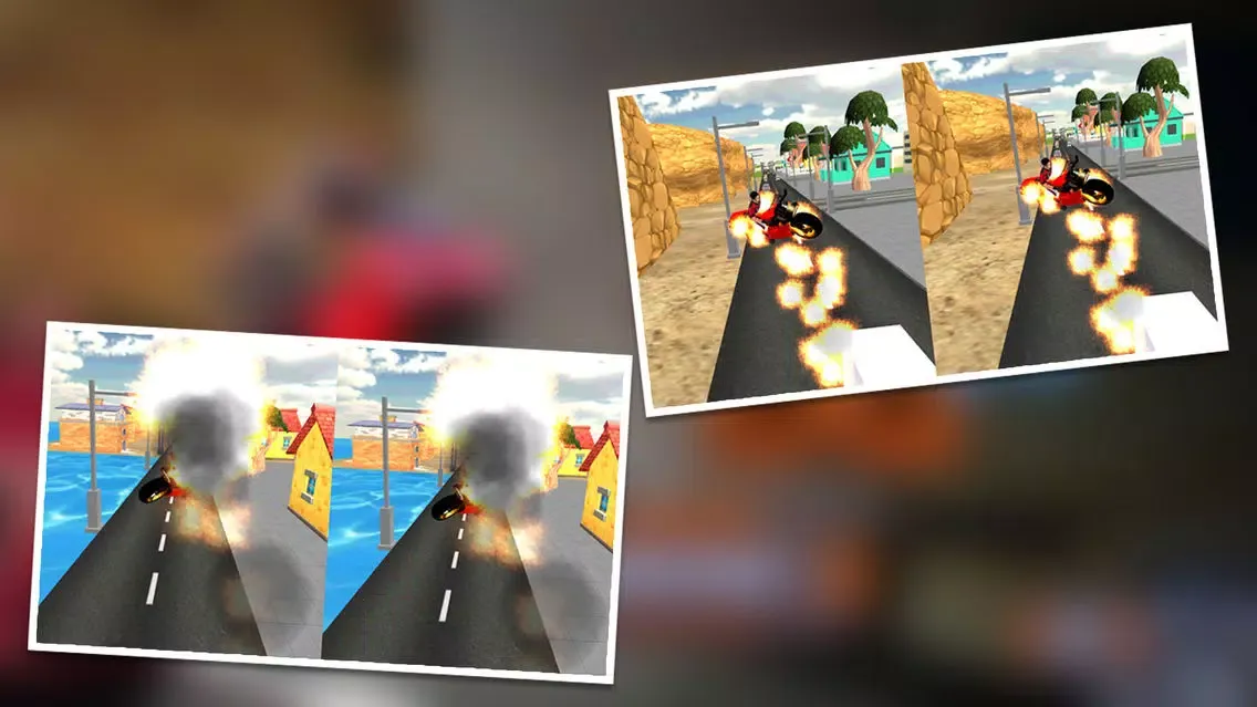 Capturas de tela do Moto Racer VR