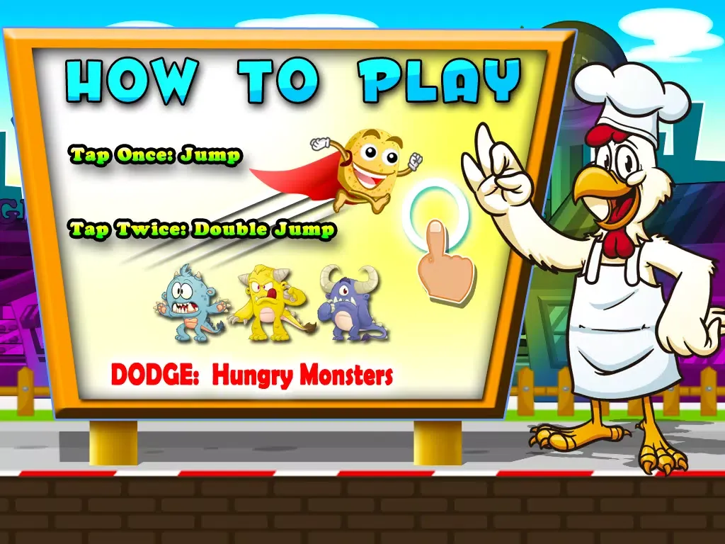 Chicken Nugget Run Escape the Streetfood Monsters if You Can iPad  سکرین شاٹس