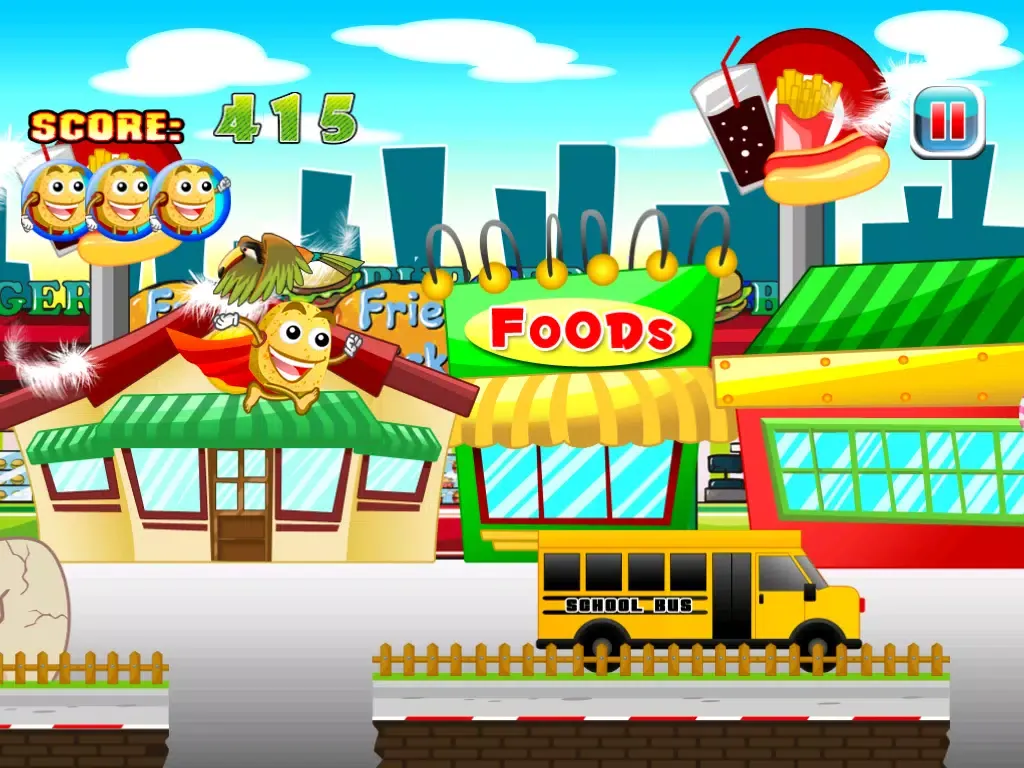 Chicken Nugget Run Escape the Streetfood Monsters if You Can iPad  سکرین شاٹس