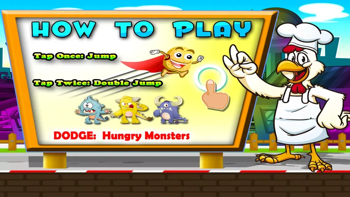 Chicken Nugget Run Escape the Streetfood Monsters if You Can سکرین شاٹس