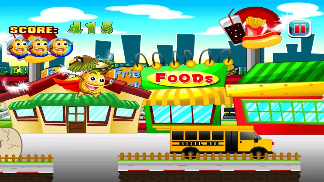 Chicken Nugget Run Escape the Streetfood Monsters if You Can سکرین شاٹس