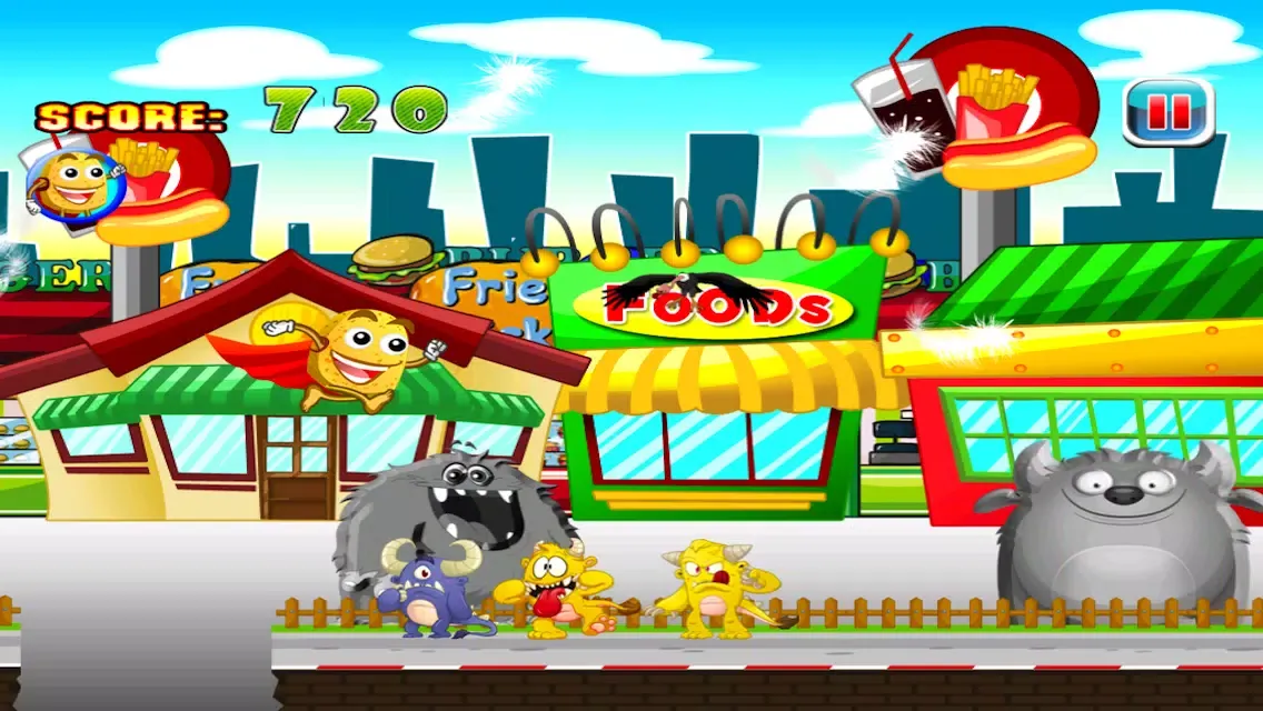 Chicken Nugget Run Escape the Streetfood Monsters if You Can سکرین شاٹس