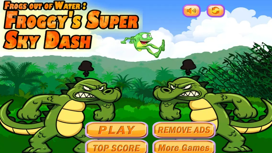 ภาพหน้าจอของ Frogs Out of Water : Froggy's Super Sky Dash