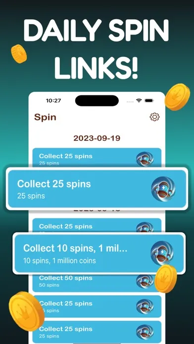 Tangkapan skrin Spin Link & Coin for CM Master
