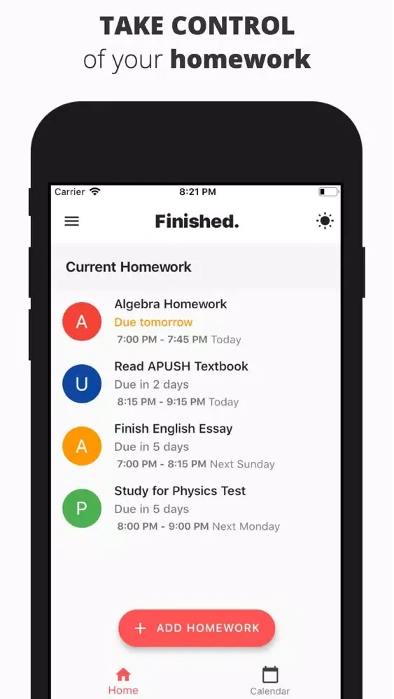 Screenshot di Finished. - Get Homework Done