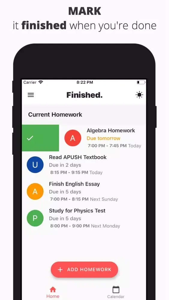Screenshot di Finished. - Get Homework Done