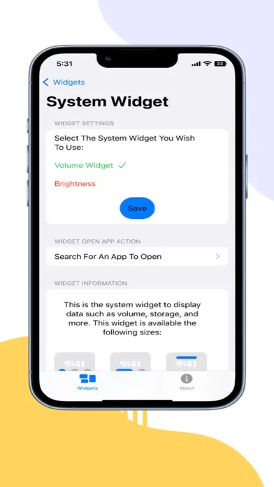 Universal Widget Screenshots