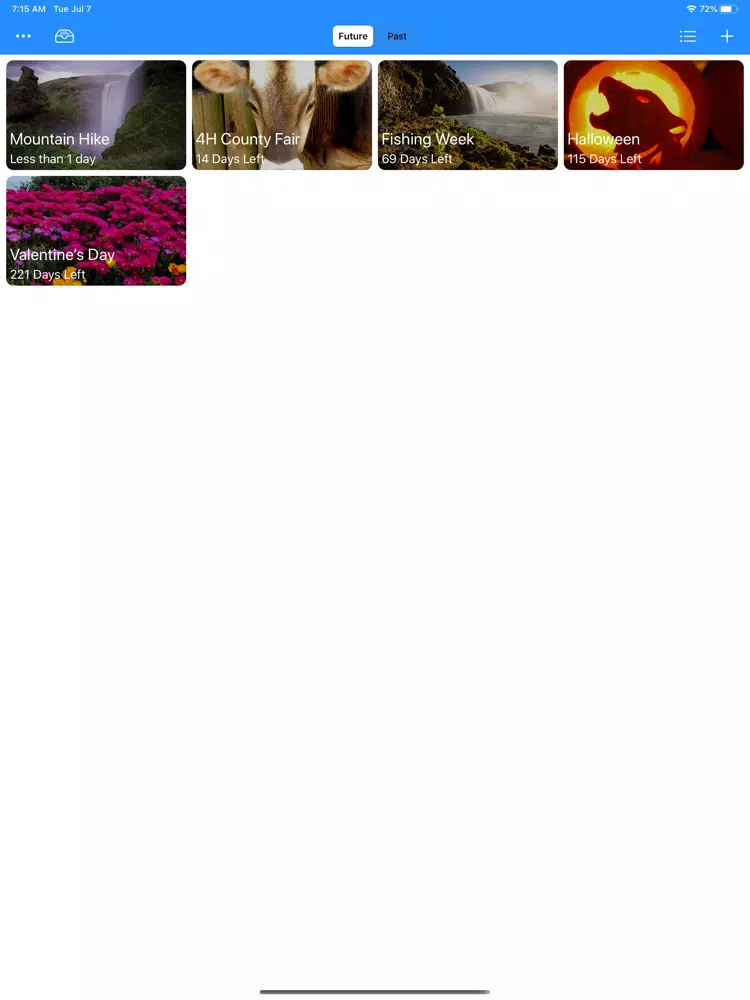 Count-Downer iPad  Screenshots
