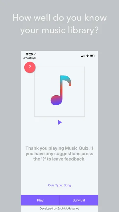 Tangkapan skrin Music Quiz: Know Your Library?