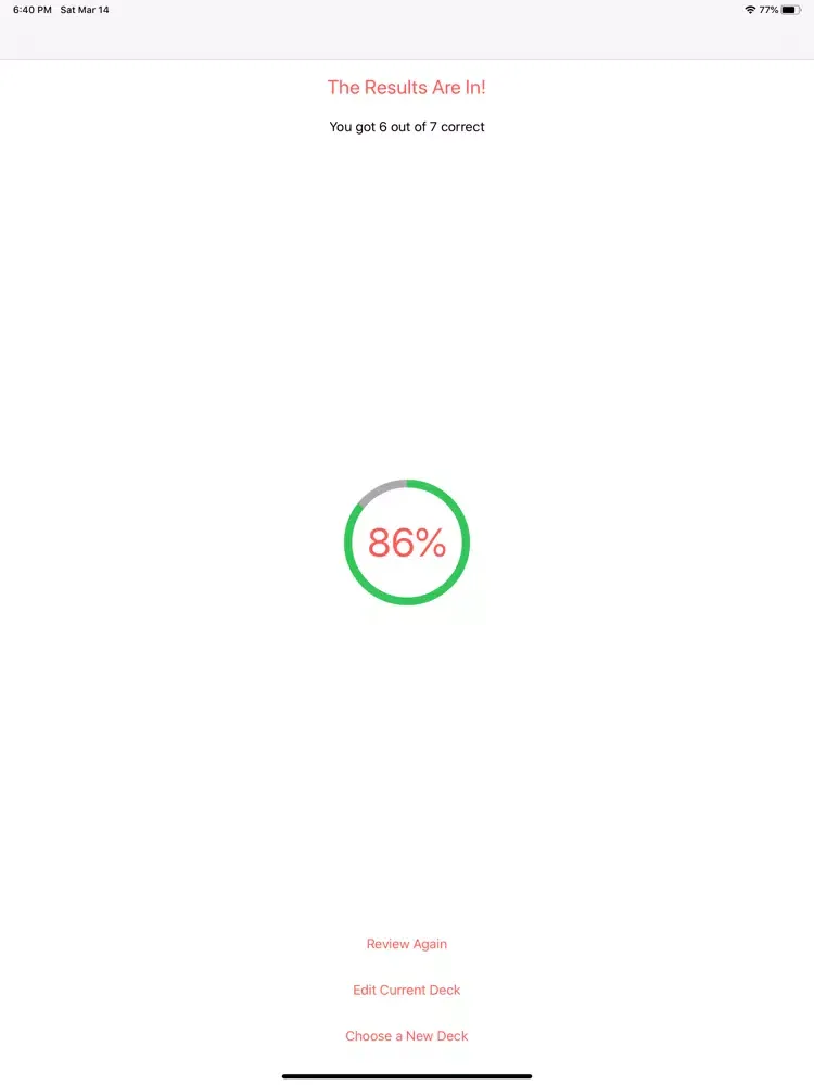 Your Flash Card iPad  Screenshots