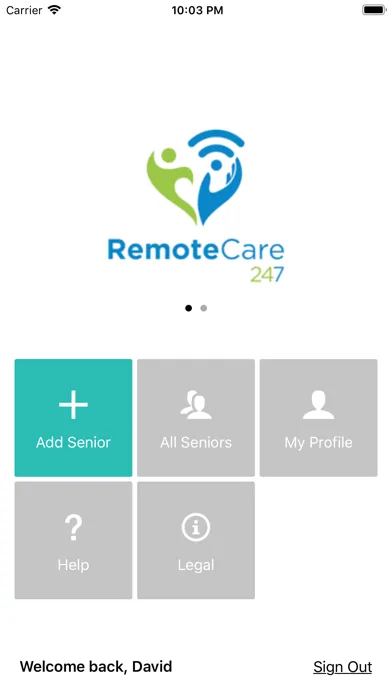 Screenshot di RemoteCare 24/7