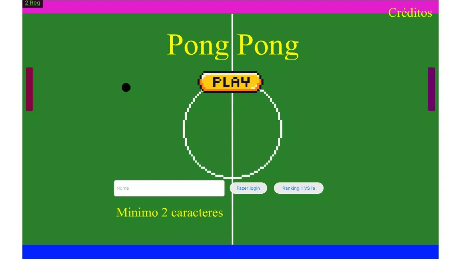ภาพหน้าจอของ Pong Pong