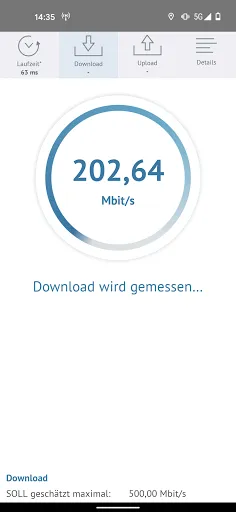 Capturas de tela do Broadband Measurement