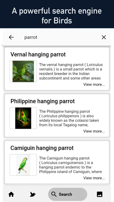 Bird Scanner - 10,000+ Birds 스크린샷