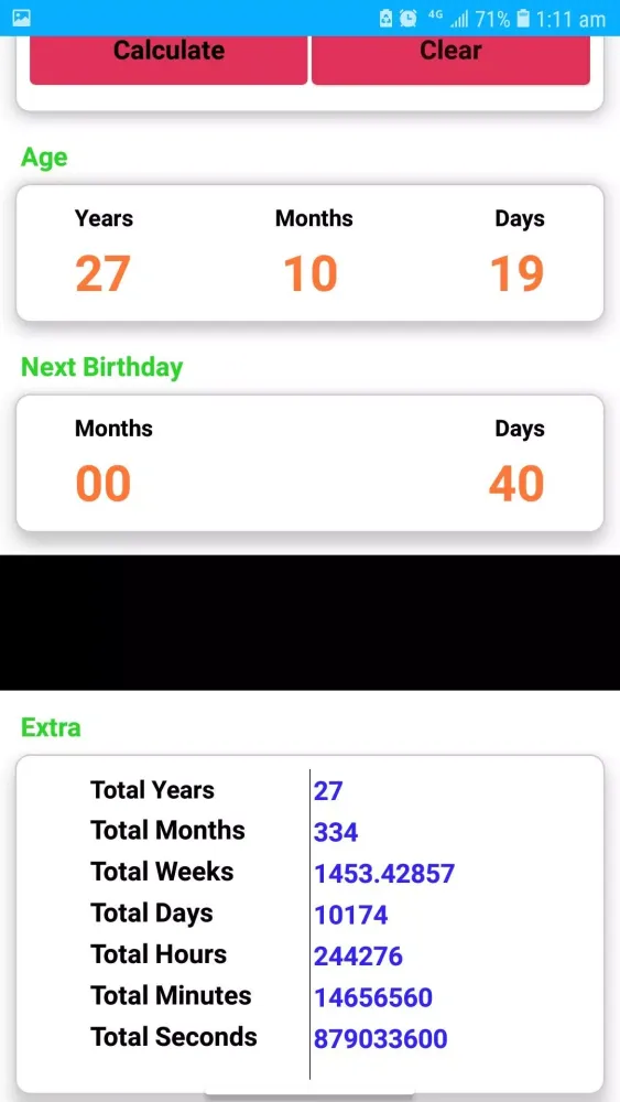 Age Calculator Screenshots