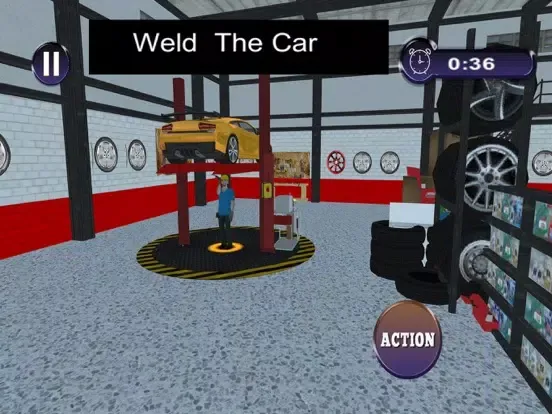 تصاویر Modern Auto Mechanic Garage 3D iPad 