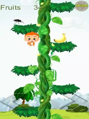 Monkey Jump For banana iPad  Screenshots