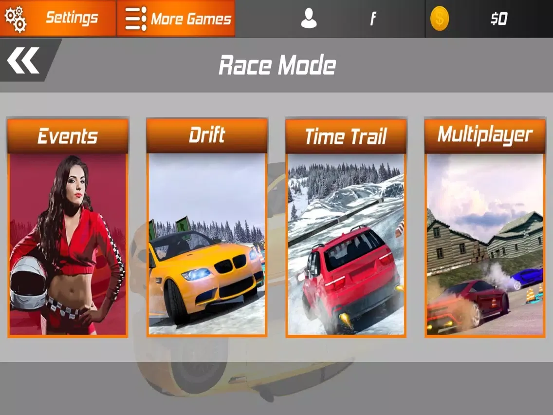 Capturas de tela do Drift Car Racer (Multiplayer) iPad 