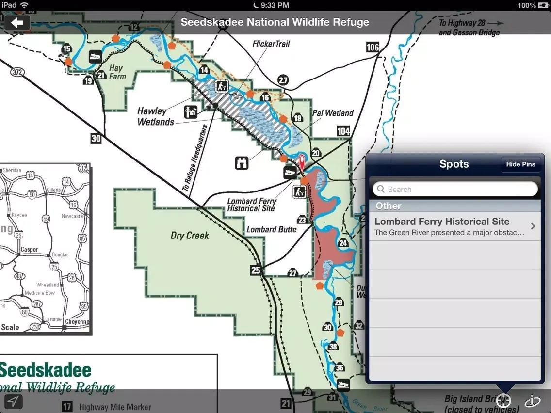 Captures d'écran de myRefuge – maps and information on bird watching, trails, and historic sites in National Wildlife Refuges iPad 