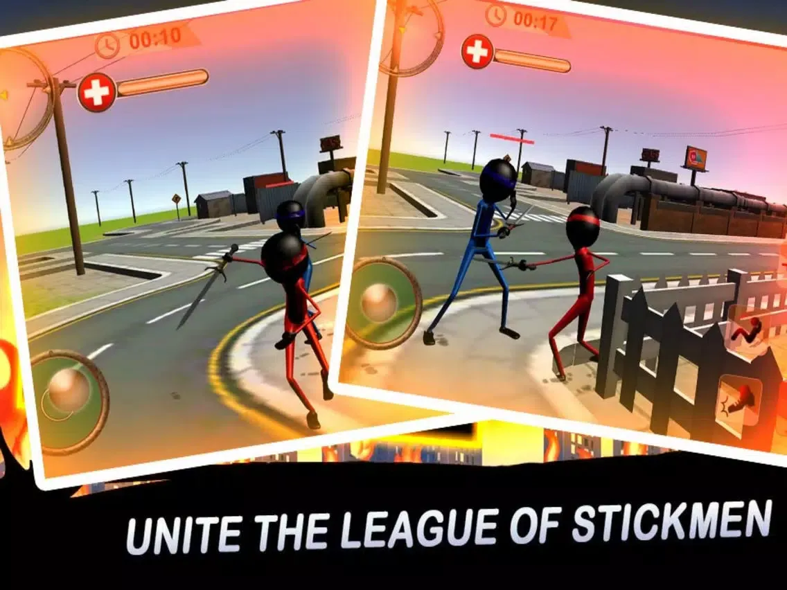 Stickman Fight Street City iPad  Screenshots