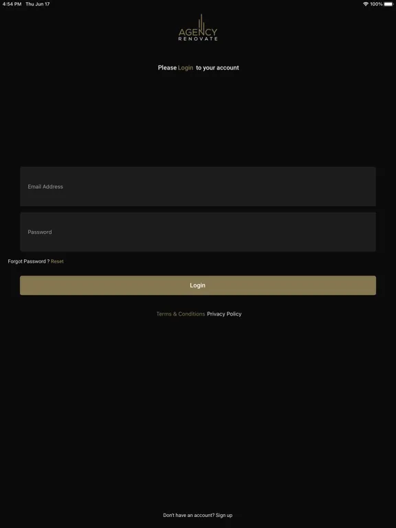 Capturas de tela do Agency Renovate iPad 