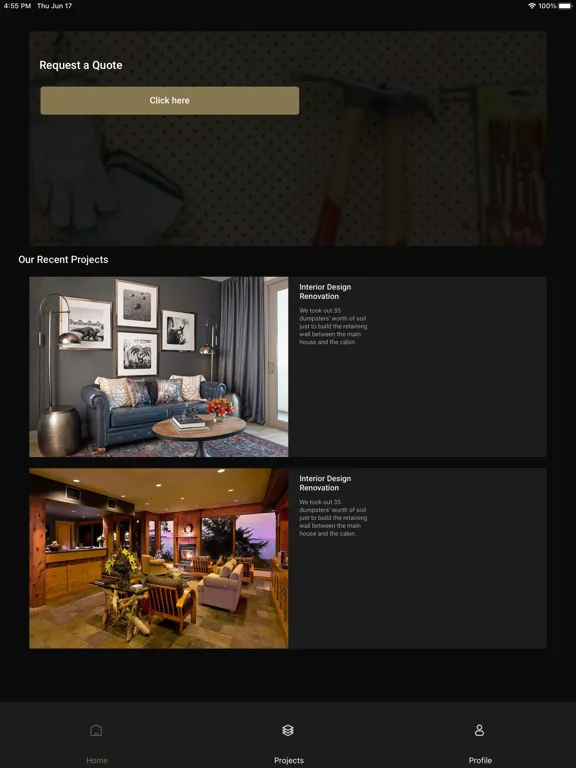 Capturas de tela do Agency Renovate iPad 