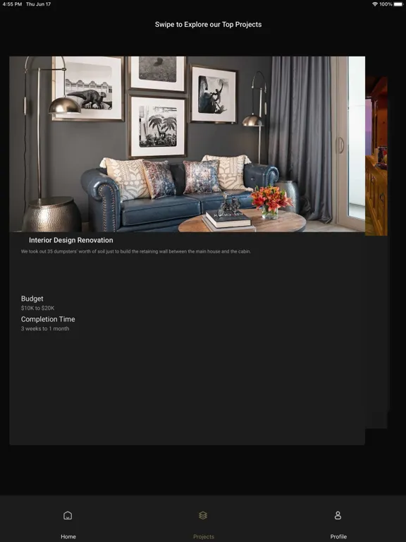 Capturas de tela do Agency Renovate iPad 