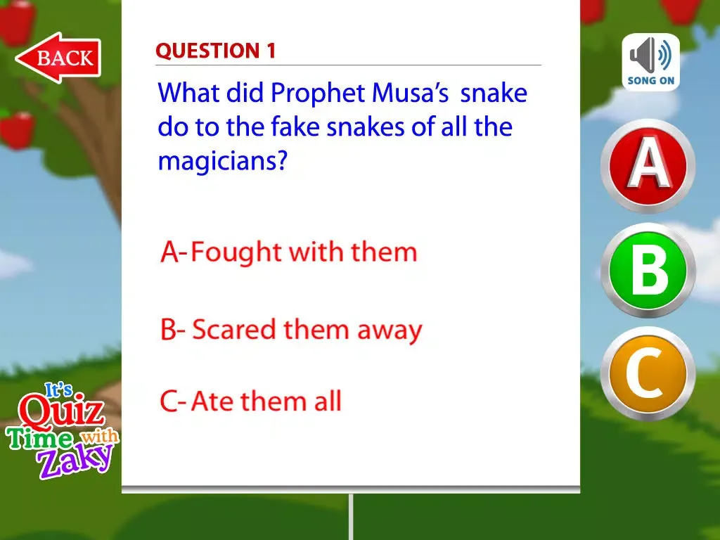 Capturas de tela do Quiztime with Zaky 1 – The Prophets iPad 