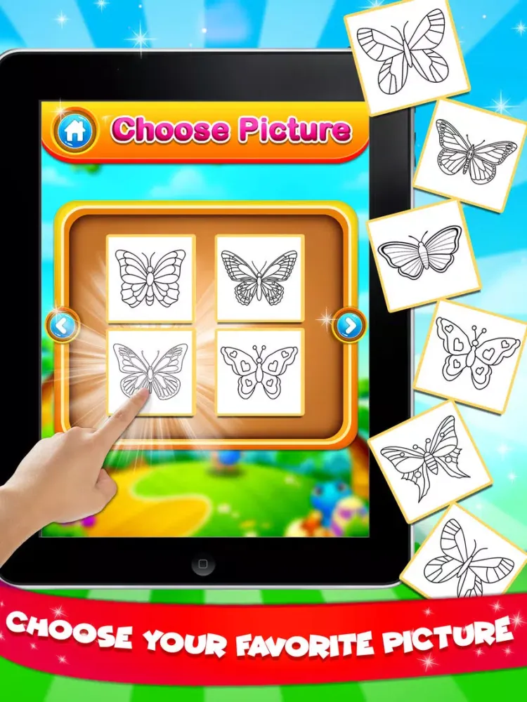 Capturas de tela do Butterfly Coloring Book Fun iPad 