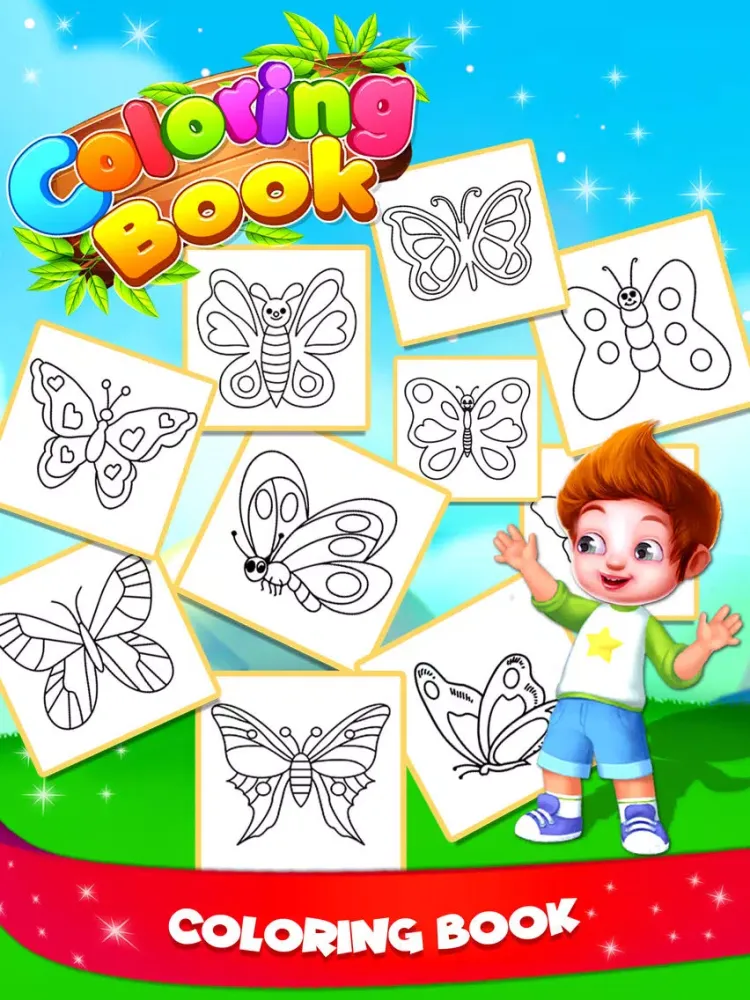 Capturas de tela do Butterfly Coloring Book Fun iPad 