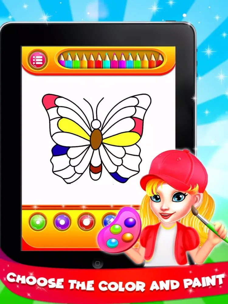 Capturas de tela do Butterfly Coloring Book Fun iPad 